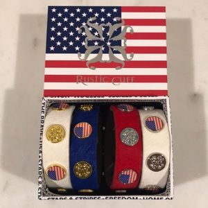 Rustic Cuff Meagan Single Wrap Patriotic Bracelets